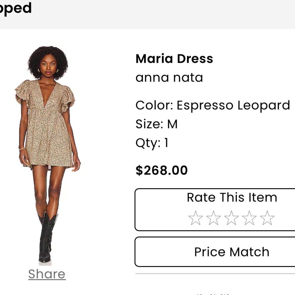 Maria Dress Espresso Leopard ￼